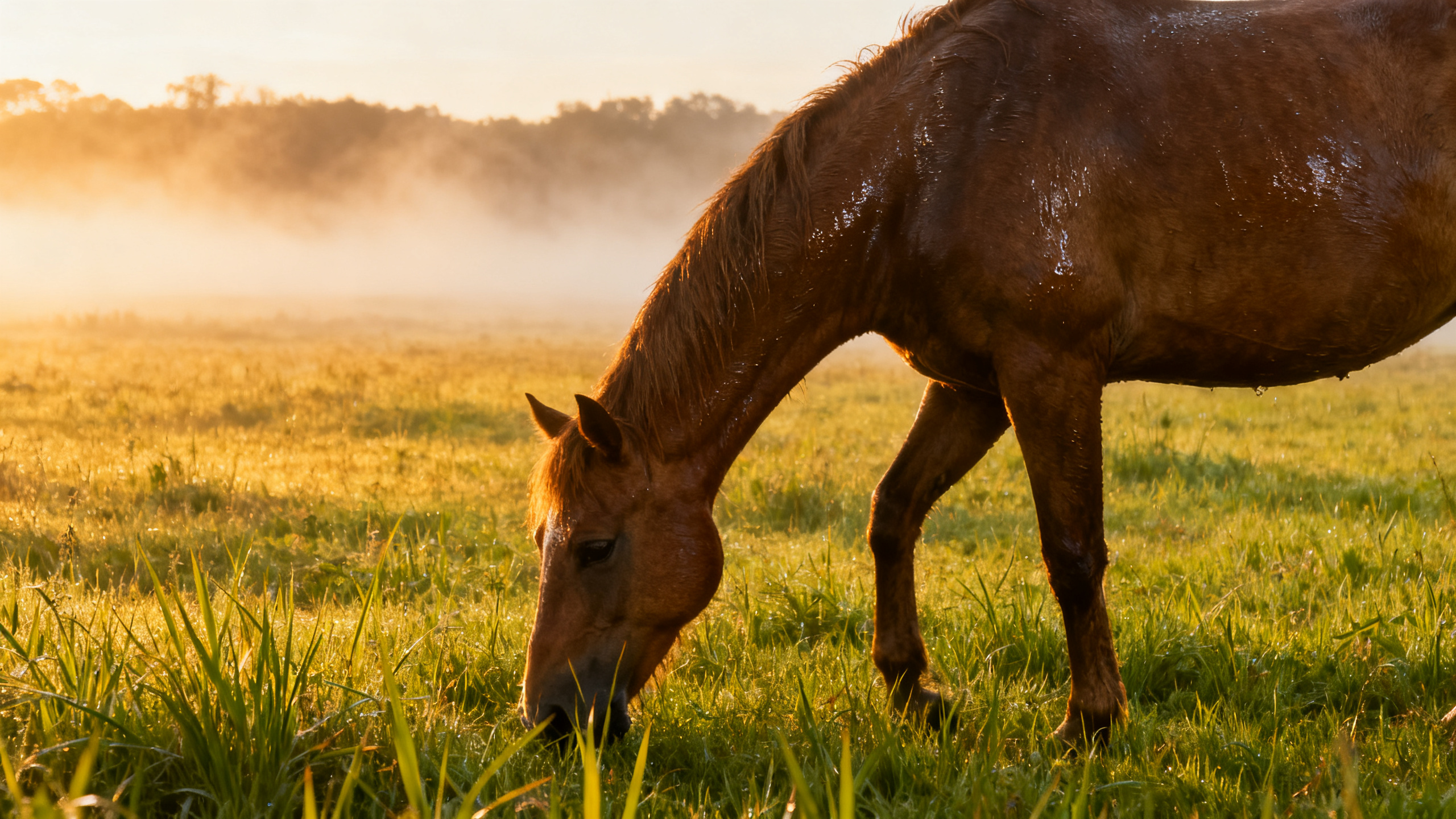 Cheval au pré toute l’année : conditions à vérifier
