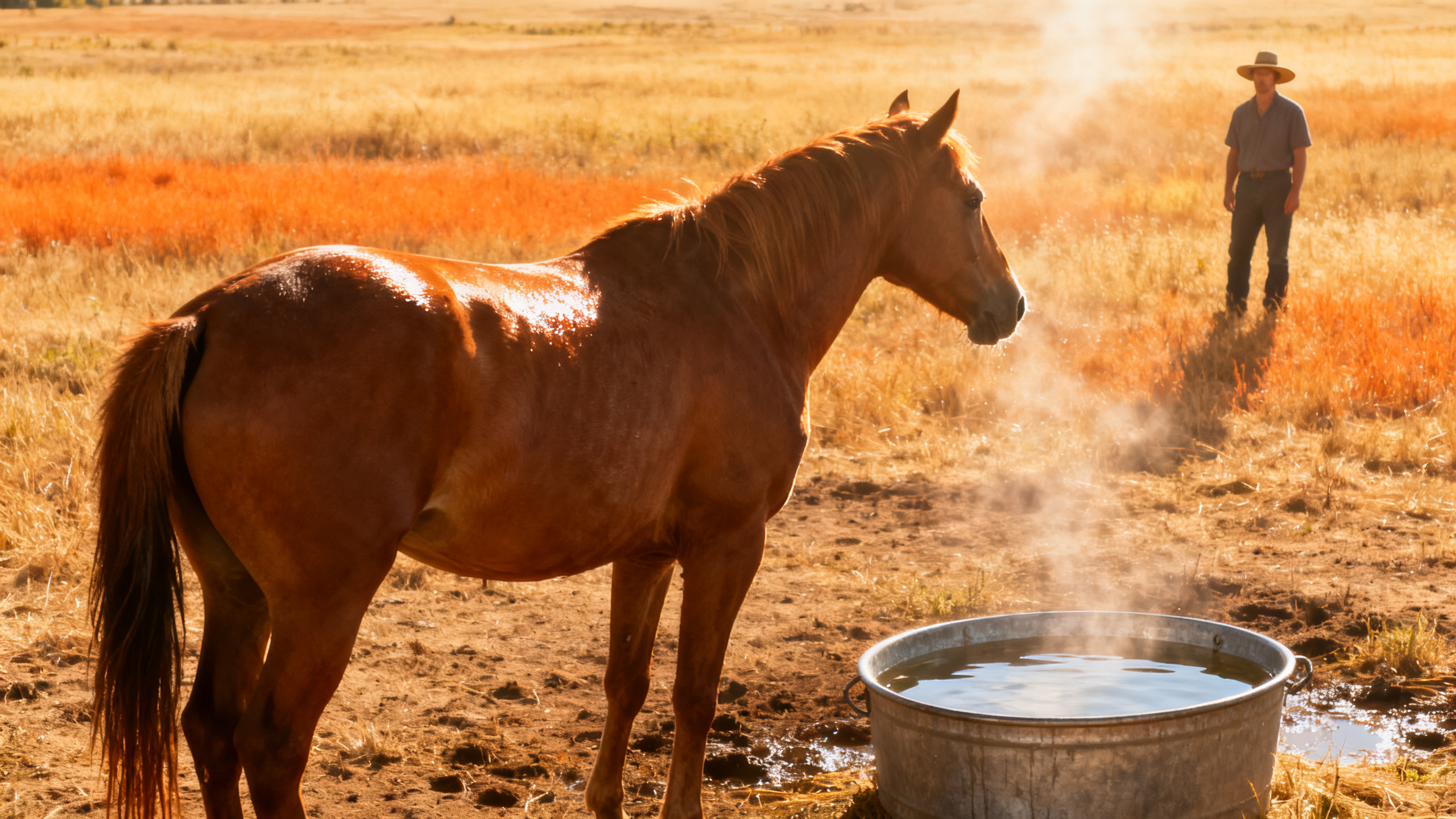 Cheval en été : chaleur, eau et surveillance